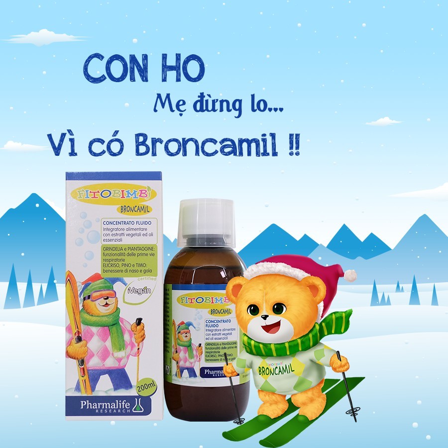 Siro ho Broncamil- Sản phẩm trị ho và giảm viêm phế quản số 1 hiện nay